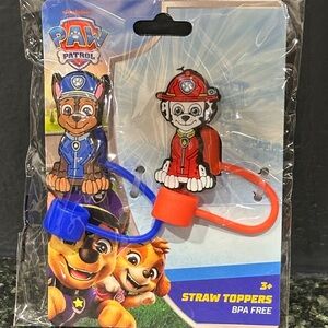Paw Patrol dog water bottle straw Toppers new sealed BPA free gift